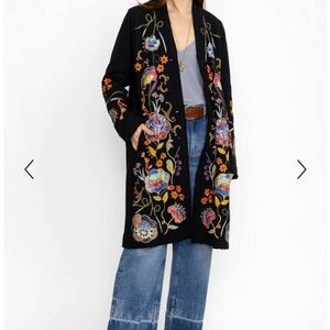Johnny Was Taria Applique Embroidered Cardigan